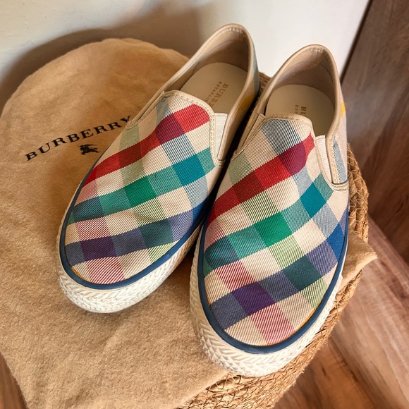 Burberry Vibrant Checkered Slip-On Sneakers - Picture 1 of 6